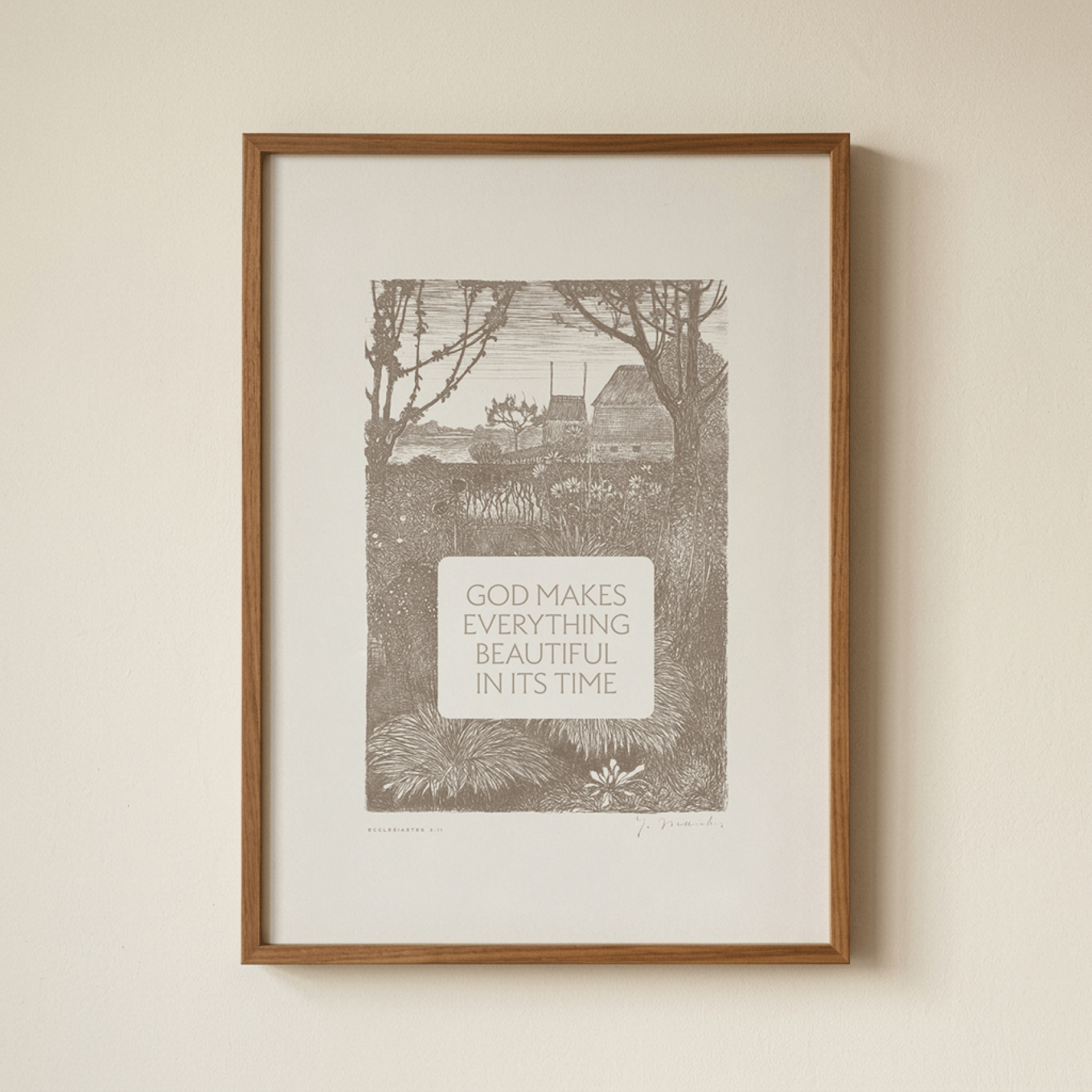 Everything Beautiful in Its Time — Ecclesiastes 3:11 Christian Art Print