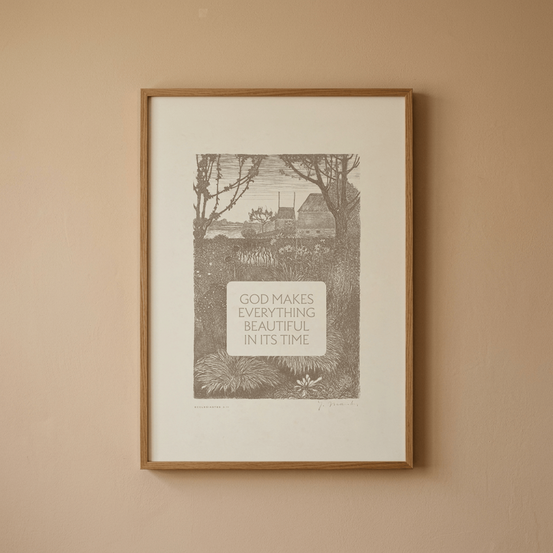 Everything Beautiful in Its Time — Ecclesiastes 3:11 Christian Art Print