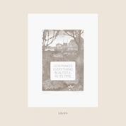 Everything Beautiful in Its Time — Ecclesiastes 3:11 Christian Art Print