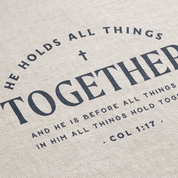 Text on a textured background with religious quote