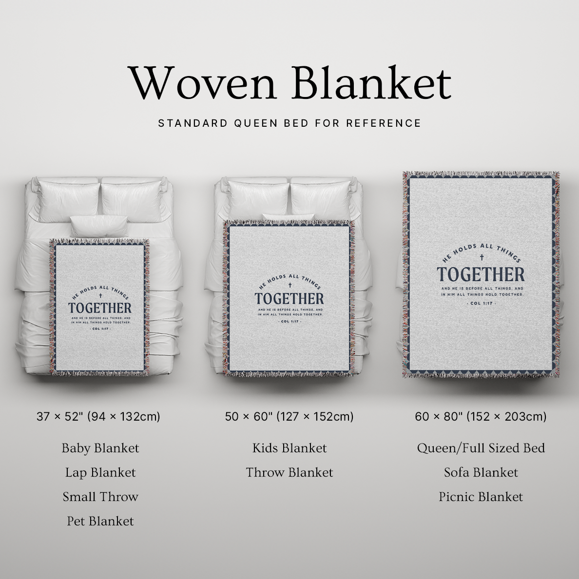Held Together Woven Blanket – Colossians 1:17