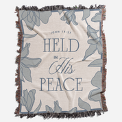 Held in His Peace Woven Blanket – John 14:27