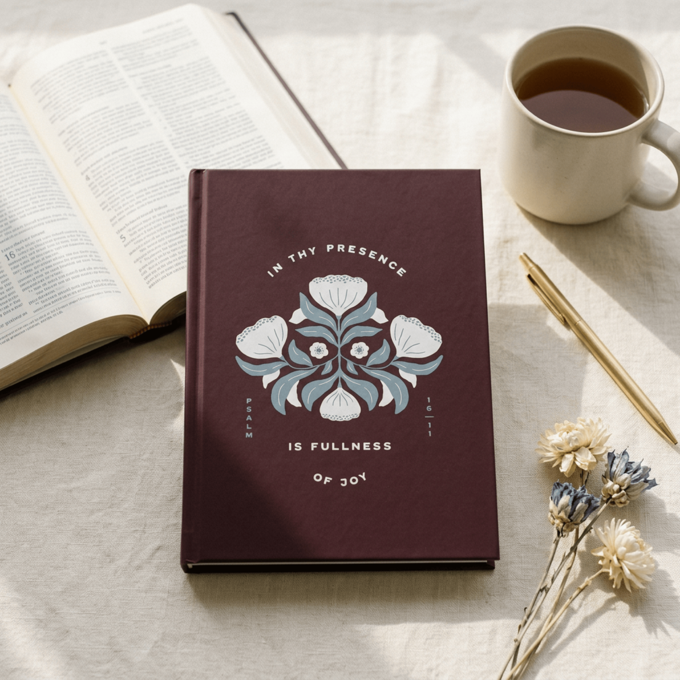 In Thy Presence Is Fullness of Joy Hardcover Christian Journal