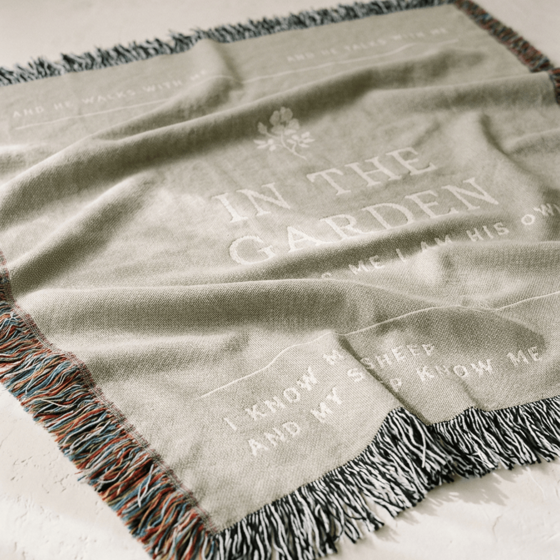 In the Garden Woven Blanket — Christian Hymn Throw