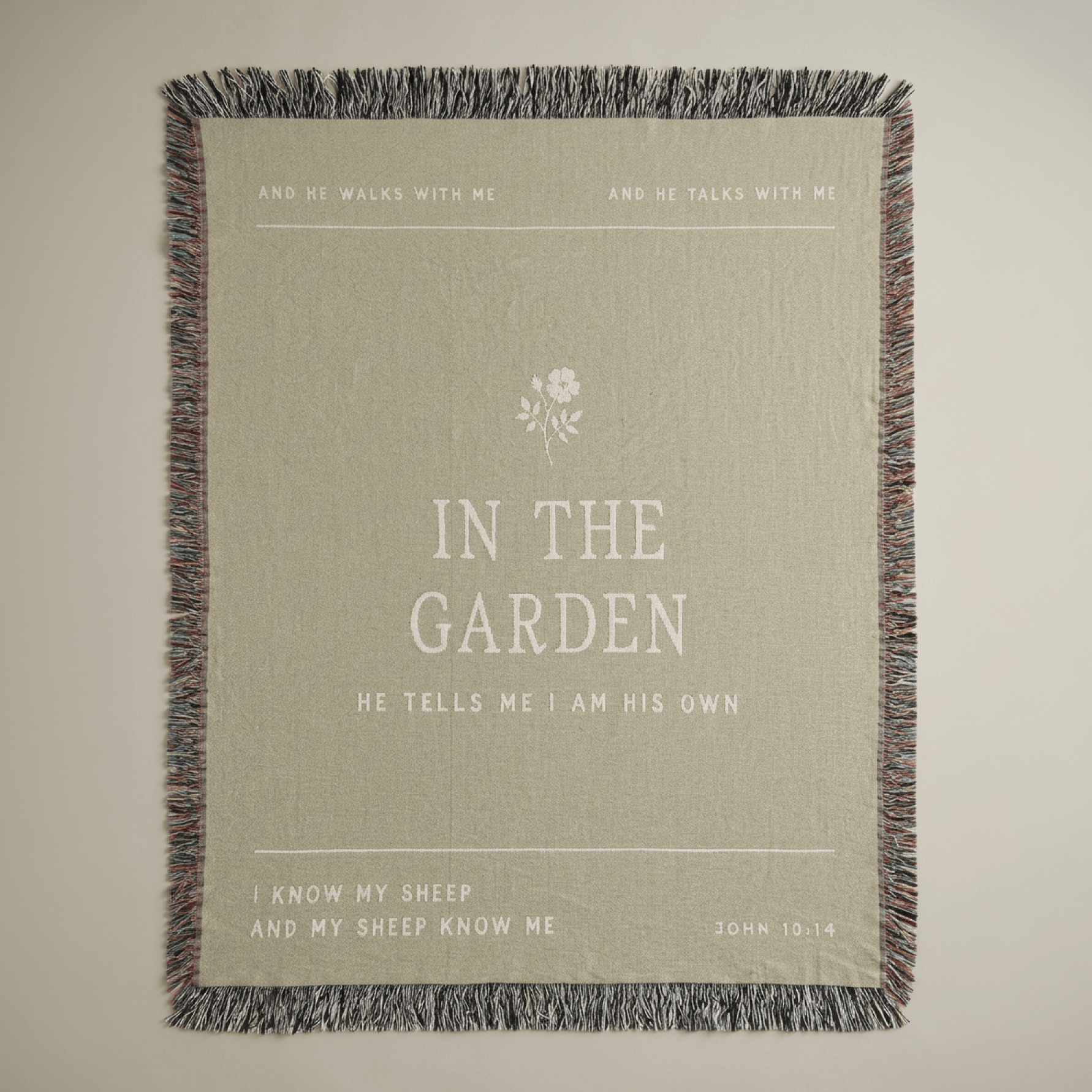 In the Garden Woven Blanket — Christian Hymn Throw