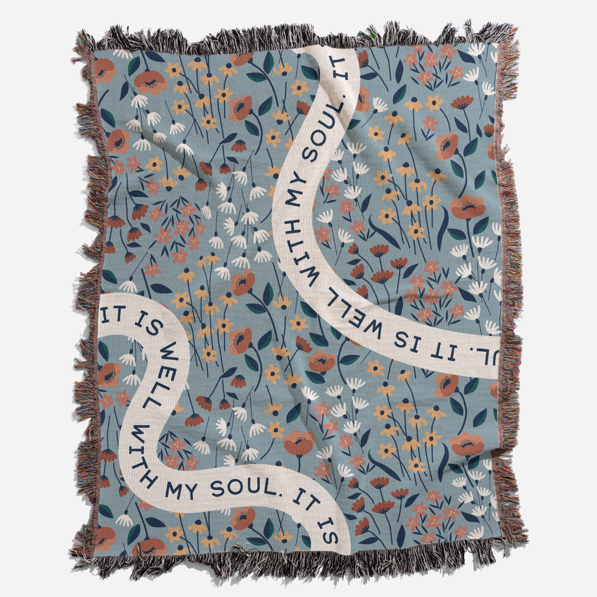 It Is Well With My Soul Woven Blanket – Meadow Bloom