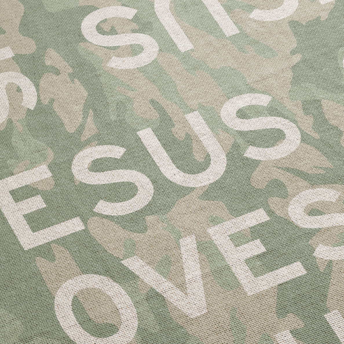Blanket Detailed image that says Jesus Loves You.