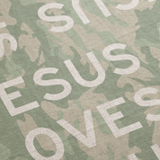 Blanket Detailed image that says Jesus Loves You.