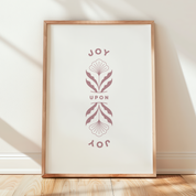 Framed artwork with decorative text and floral design on a white background