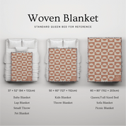 Neutral-toned woven blanket with suns and the phrase “This little light of mine, I’m gonna let it shine,” made from 100% cotton with fringe; perfect for nurseries or Christian baby gifts.