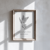Let Your Light Shine — Matthew 5:16 Christian Art Print