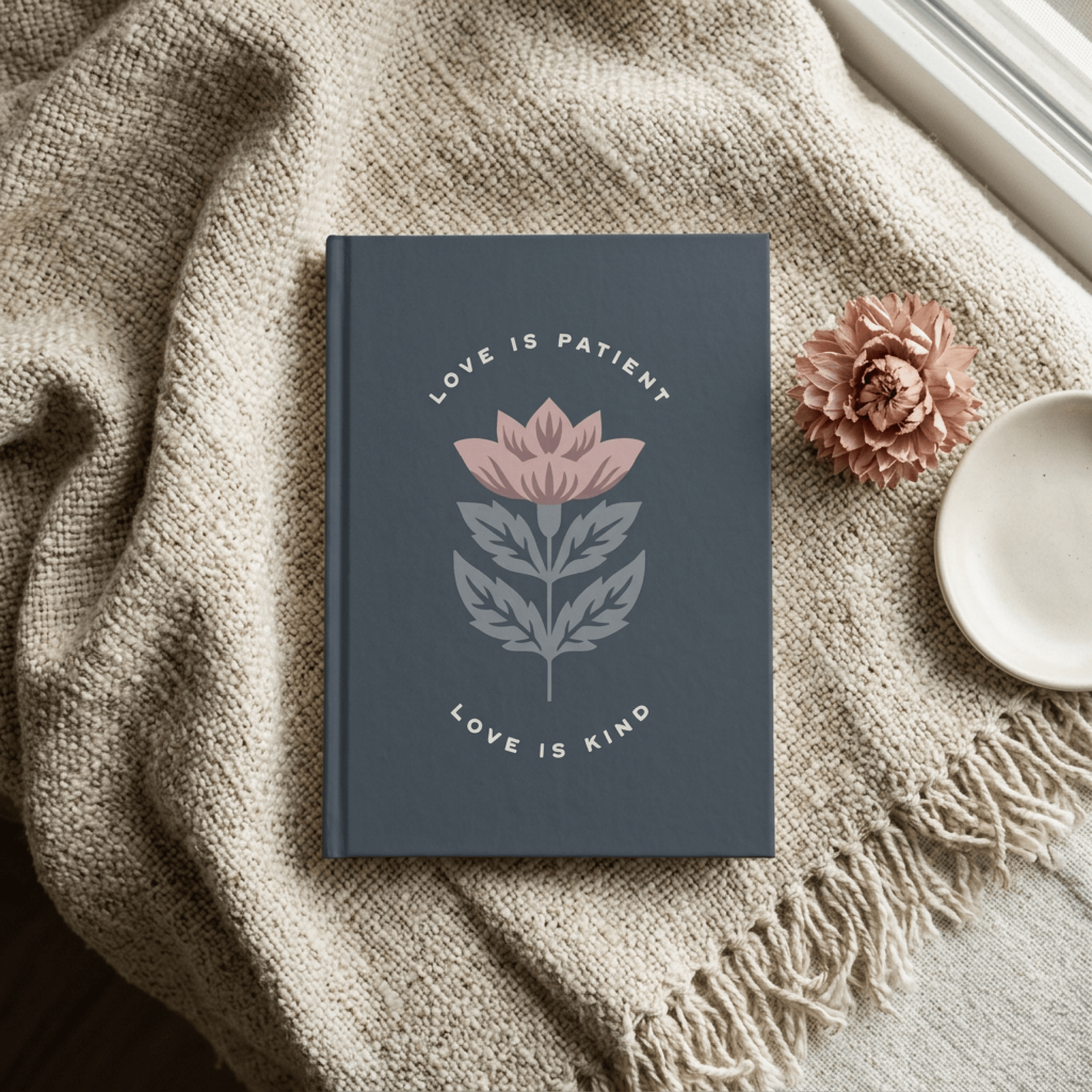 Love Is Patient, Love Is Kind Hardcover Journal – 1 Corinthians 13:4 Christian Notebook