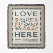 Love Lives Here Woven Blanket – Devoted Home