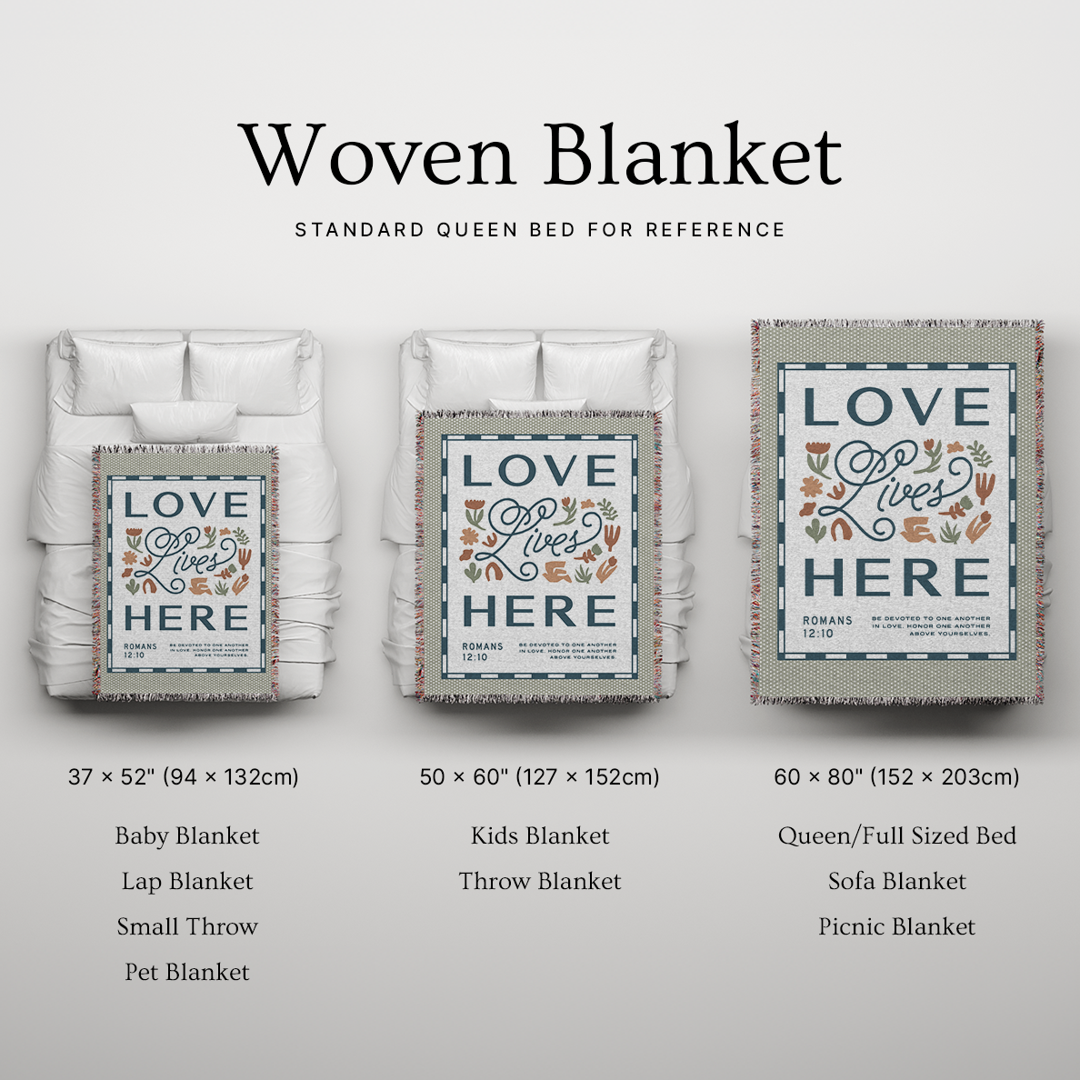 Love Lives Here Woven Blanket – Devoted Home