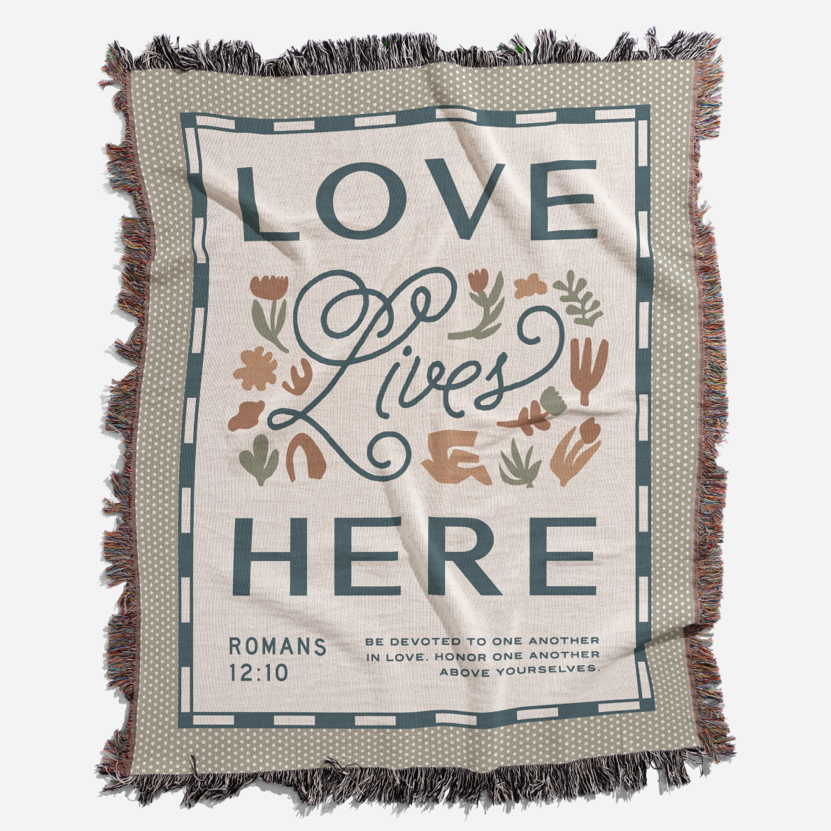 Love Lives Here Woven Blanket – Devoted Home
