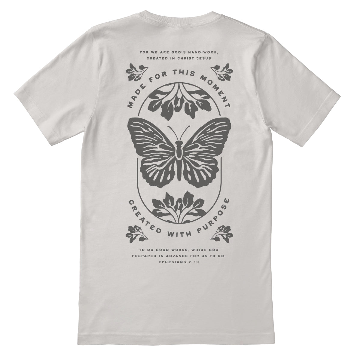 Christian t-shirt with “Made for This Moment. Created with Purpose.” A soft, unisex tee designed to inspire confidence in God’s timing and your unique calling.