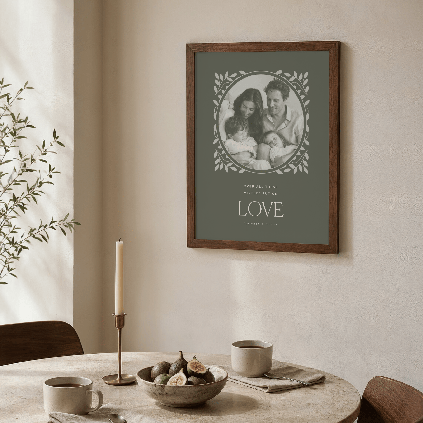 Personalized Family Portrait Print — Custom Christian Wall Art | Put On Love