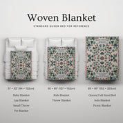 Christian throw blanket with garden-inspired folk art design and the phrase 'Praise God from whom all blessings flow' in soft cottage colors