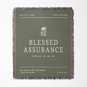 Blessed Assurance Woven Blanket – Christian Hymn Throw