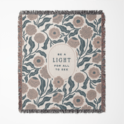 Be a Light Woven Blanket – Faith & Encouragement Christian Throw