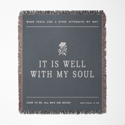 It Is Well With My Soul Woven Blanket – Christian Hymn Throw