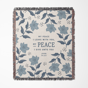 My Peace I Leave With You Woven Blanket – John 14:27 Christian Throw