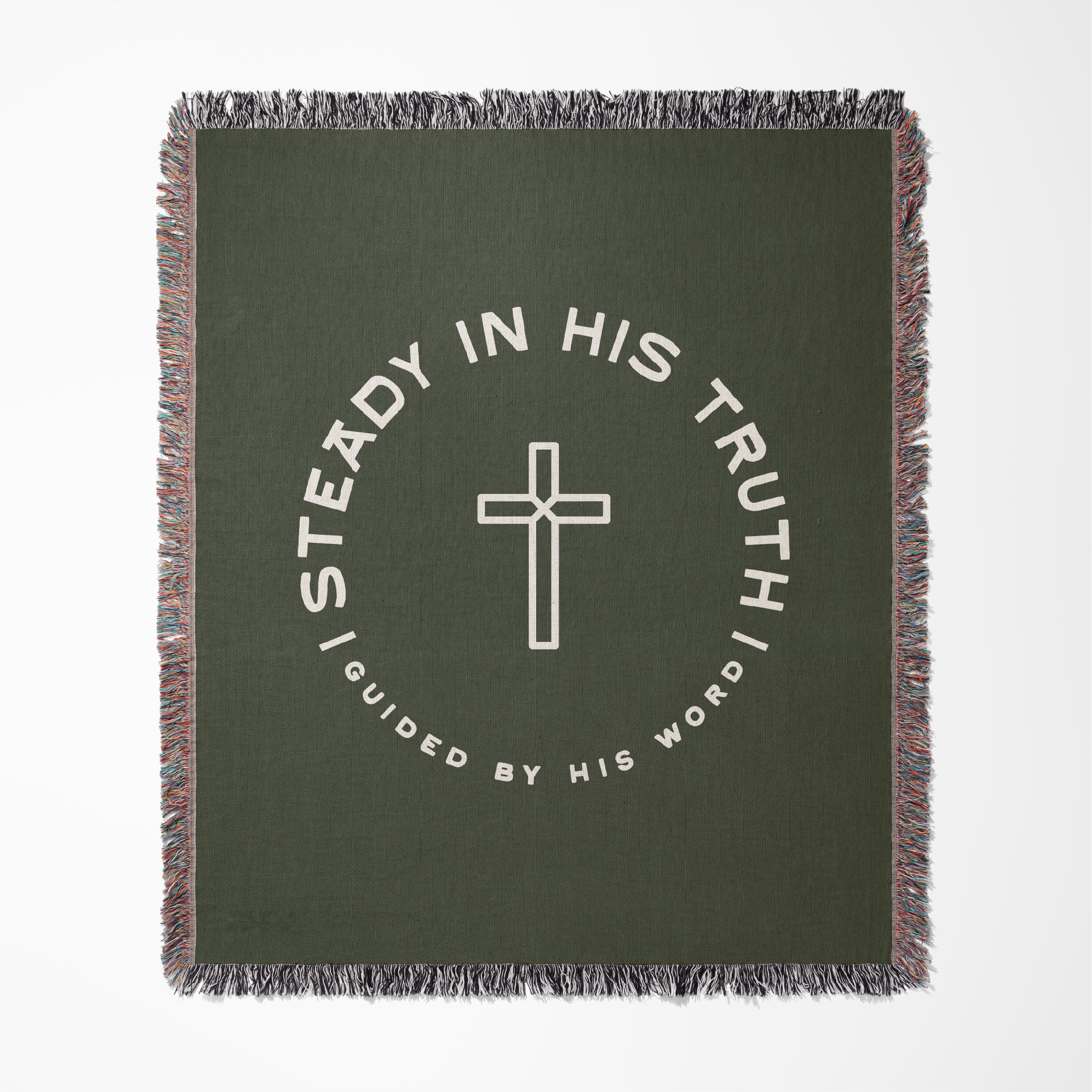 Steady In His Truth woven blanket