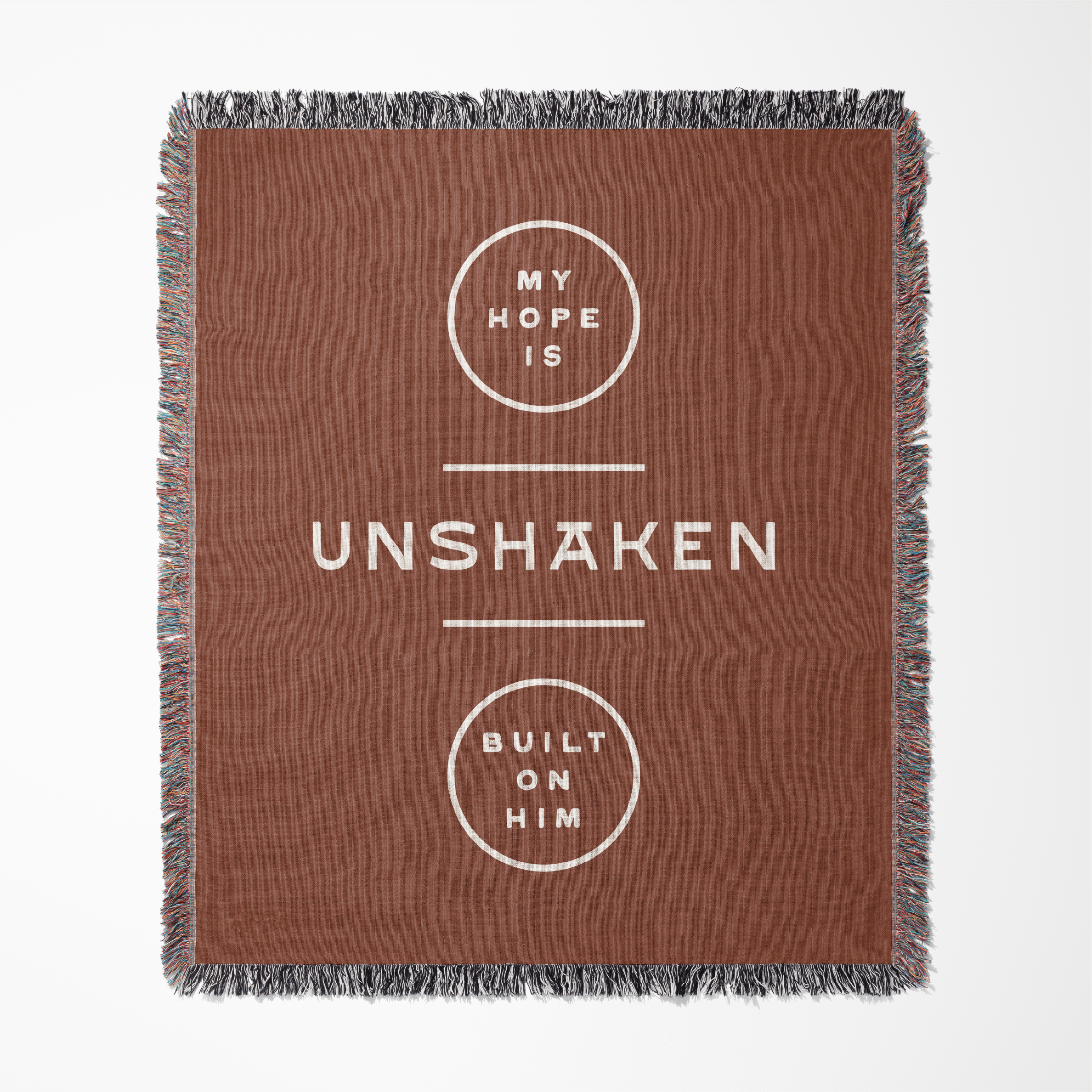 My Hope is Unshaken woven blanket