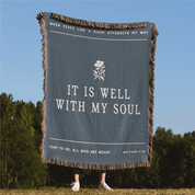 It Is Well With My Soul Woven Blanket – Christian Hymn Throw