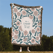 Be a Light Woven Blanket – Faith & Encouragement Christian Throw