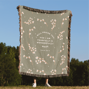Fearfully & Wonderfully Made Woven Blanket – Psalm 139:14 Christian Throw