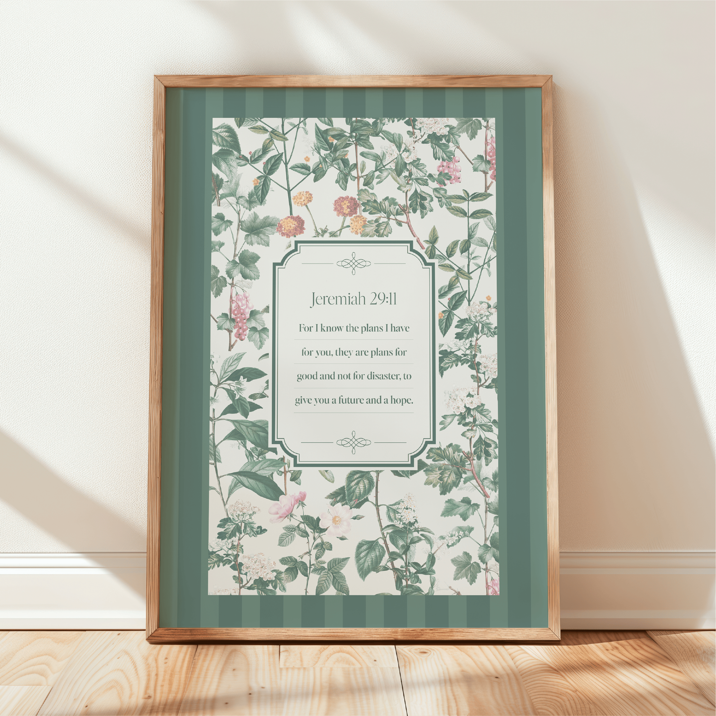 For I Know the Plans I Have for You Art Print – Jeremiah 29:11 Christian Wall Art