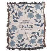 My Peace I Leave With You Woven Blanket – John 14:27 Christian Throw