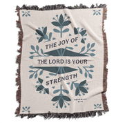 The Joy of the Lord Personalized Woven Blanket – Nehemiah 8:10
