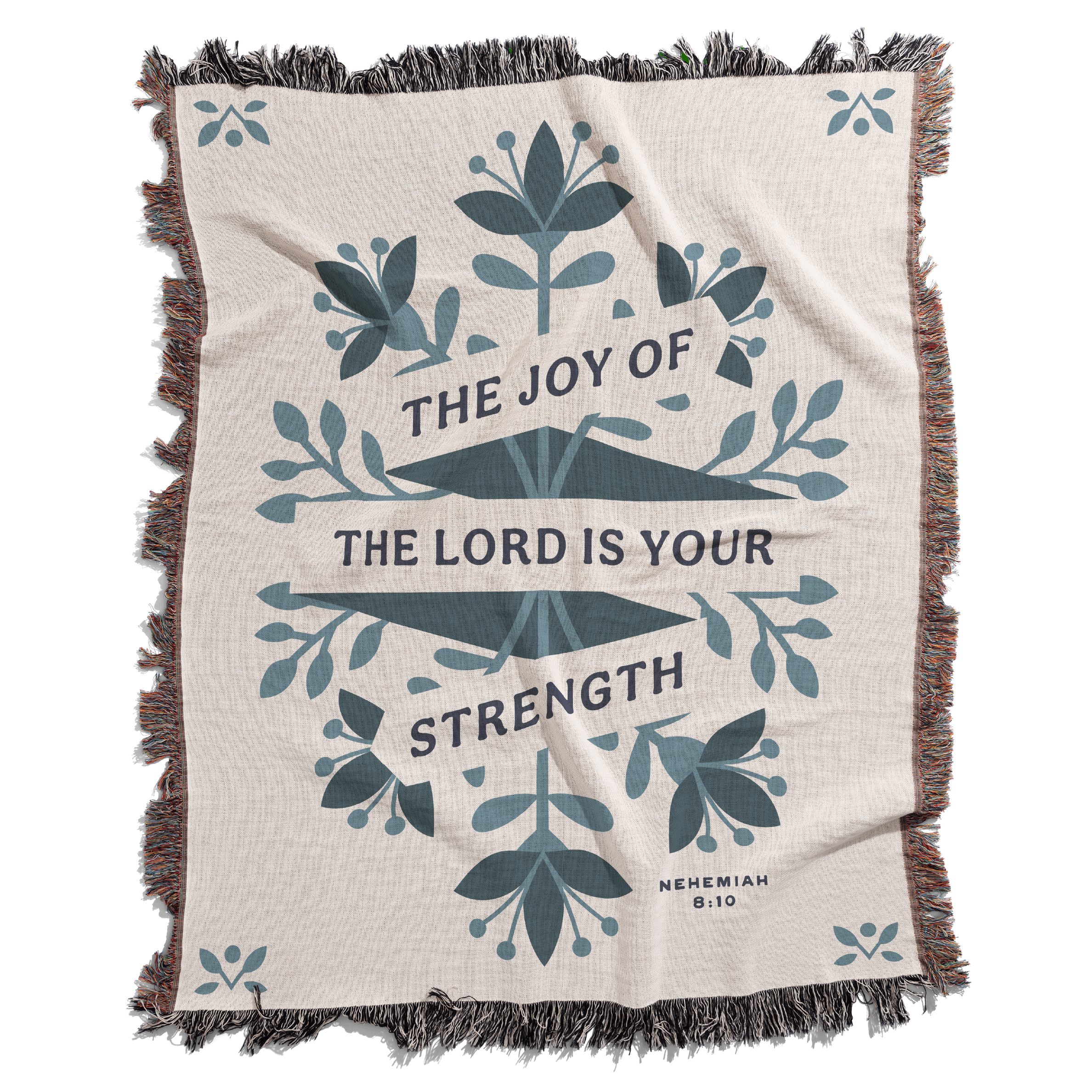 The Joy of the Lord Personalized Woven Blanket – Nehemiah 8:10