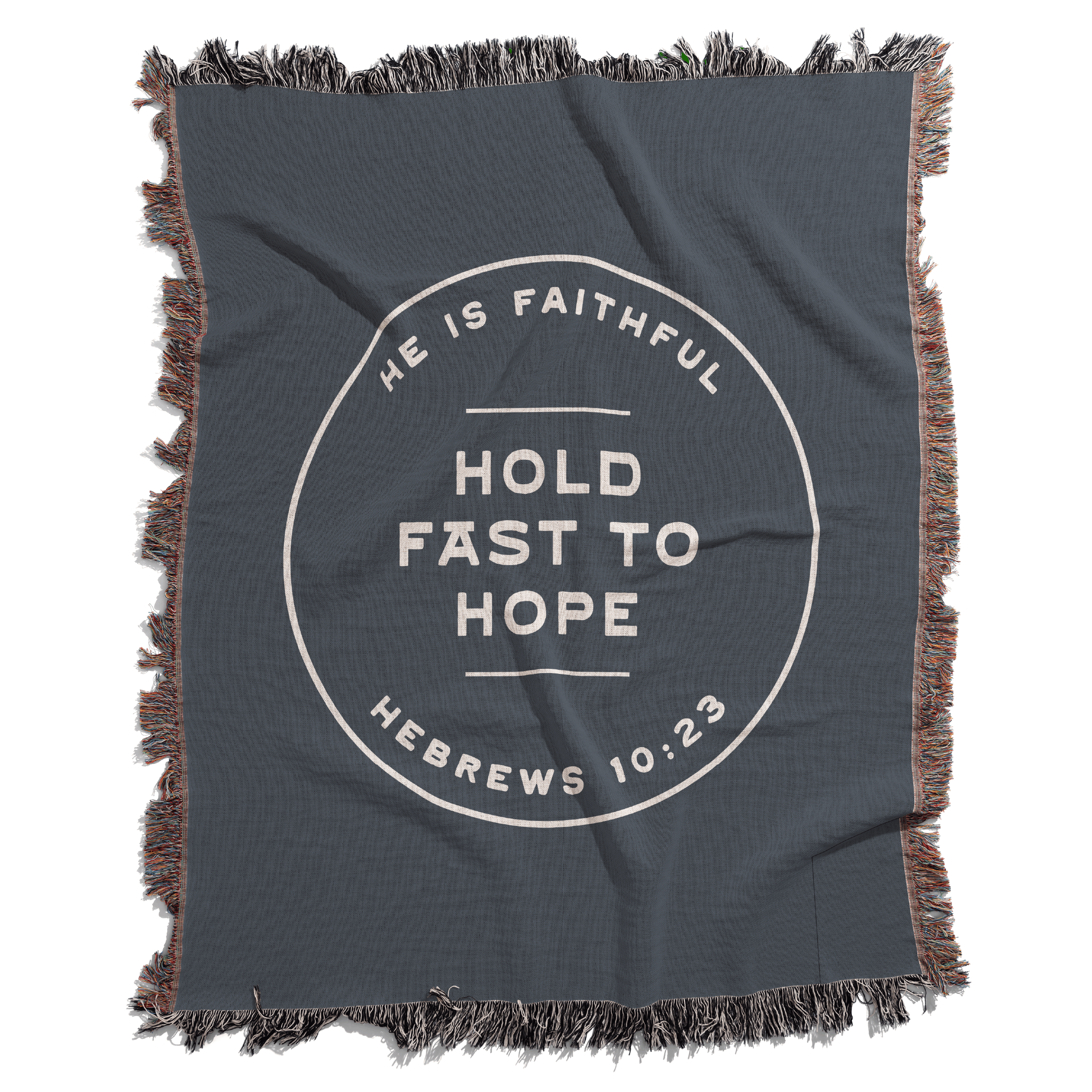Hold fast to hope - He is Faithful Woven Blanket Stuidio