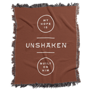 My Hope is Unshaken woven blanket studio