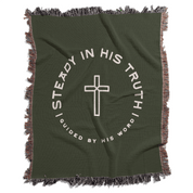 Steady In His Truth woven blanket stuido shot