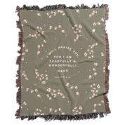 Fearfully & Wonderfully Made Woven Blanket – Psalm 139:14 Christian Throw