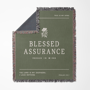Blessed Assurance Woven Blanket – Christian Hymn Throw