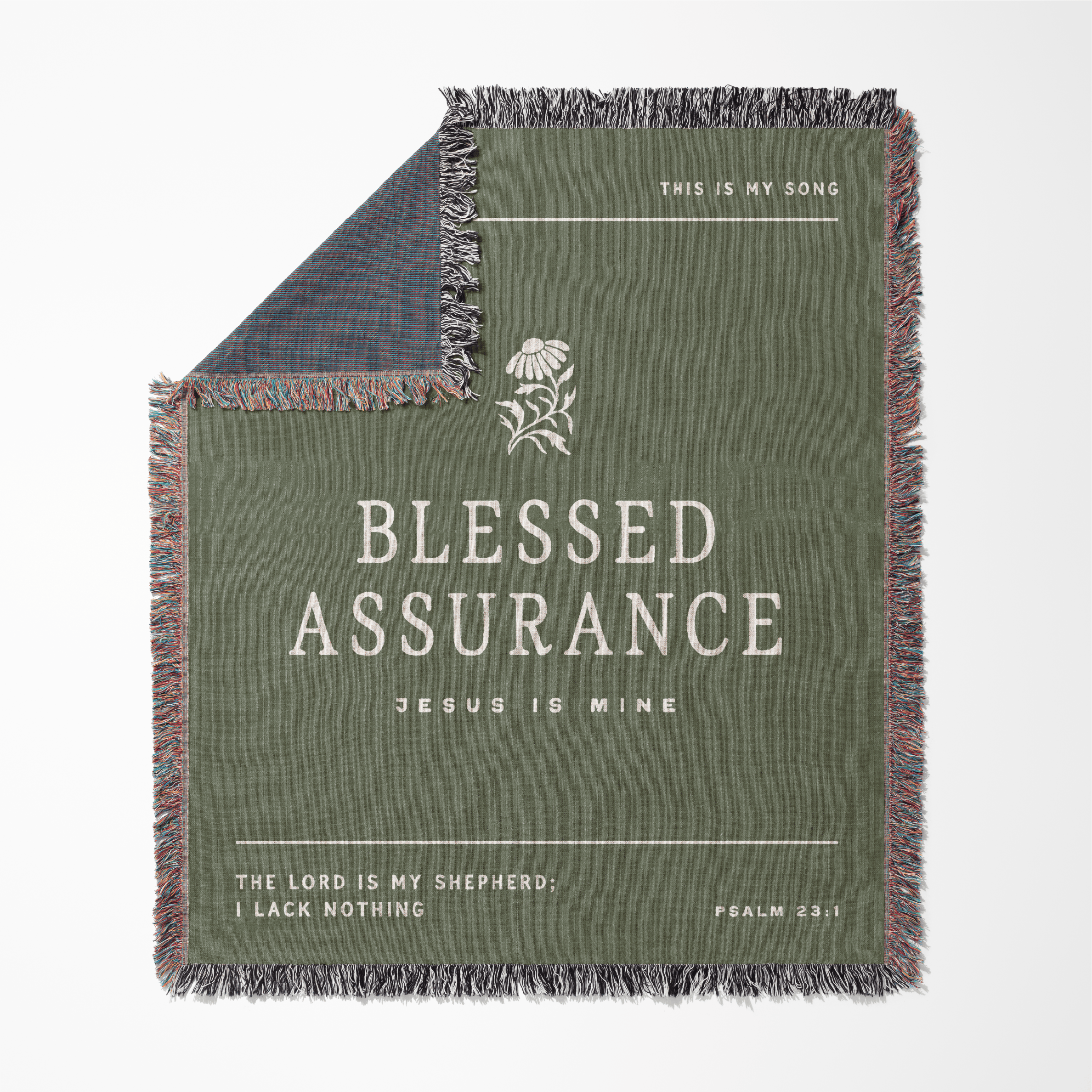 Blessed Assurance Woven Blanket – Christian Hymn Throw