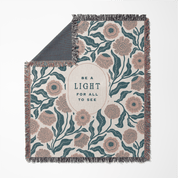 Be a Light Woven Blanket – Faith & Encouragement Christian Throw
