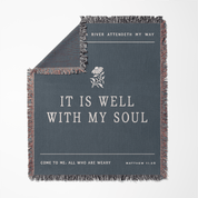 It Is Well With My Soul Woven Blanket – Christian Hymn Throw
