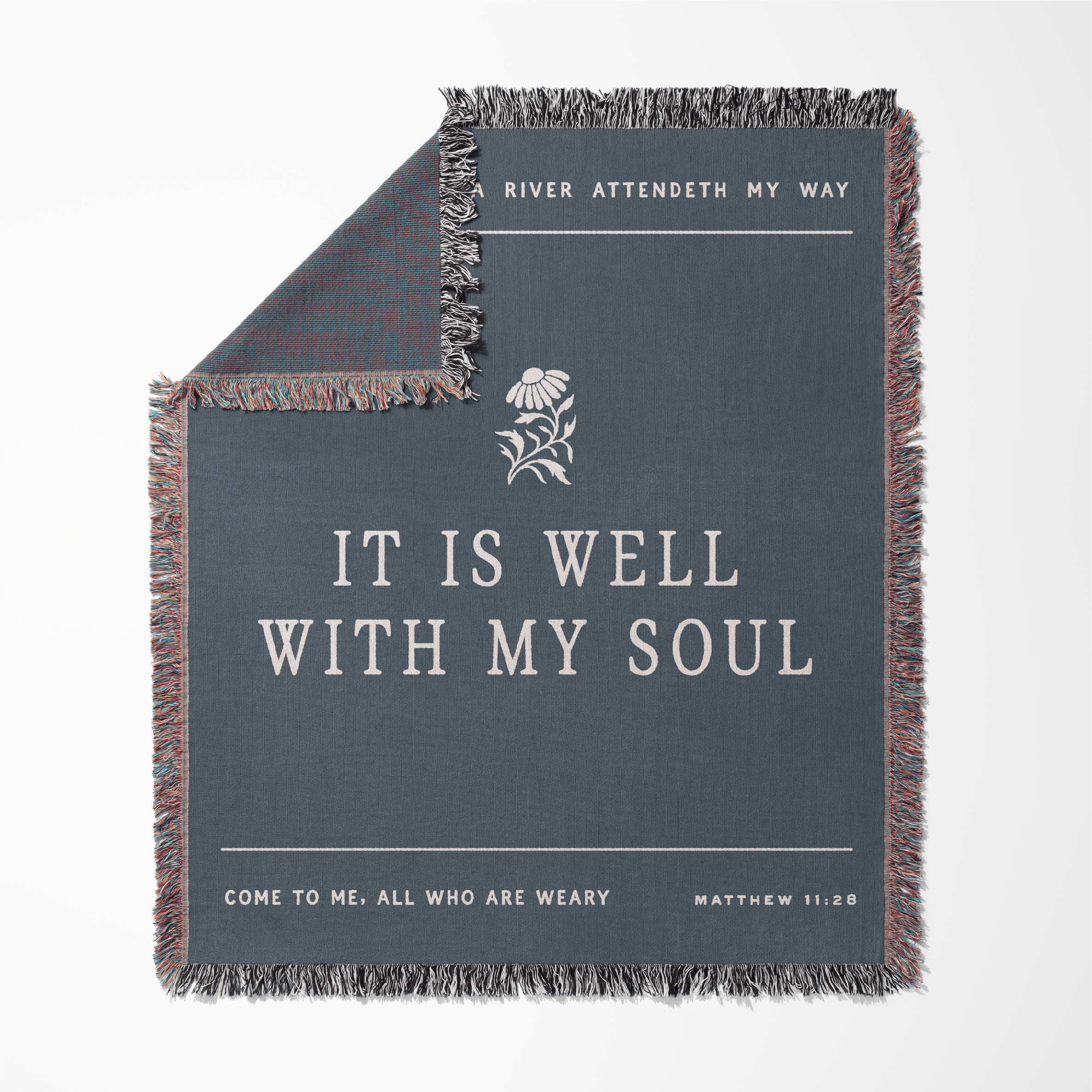 It Is Well With My Soul Woven Blanket – Christian Hymn Throw