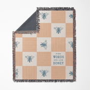 Kind Words Are Like Honey Woven Blanket – Proverbs 16:24 Christian Throw