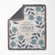 My Peace I Leave With You Woven Blanket – John 14:27 Christian Throw