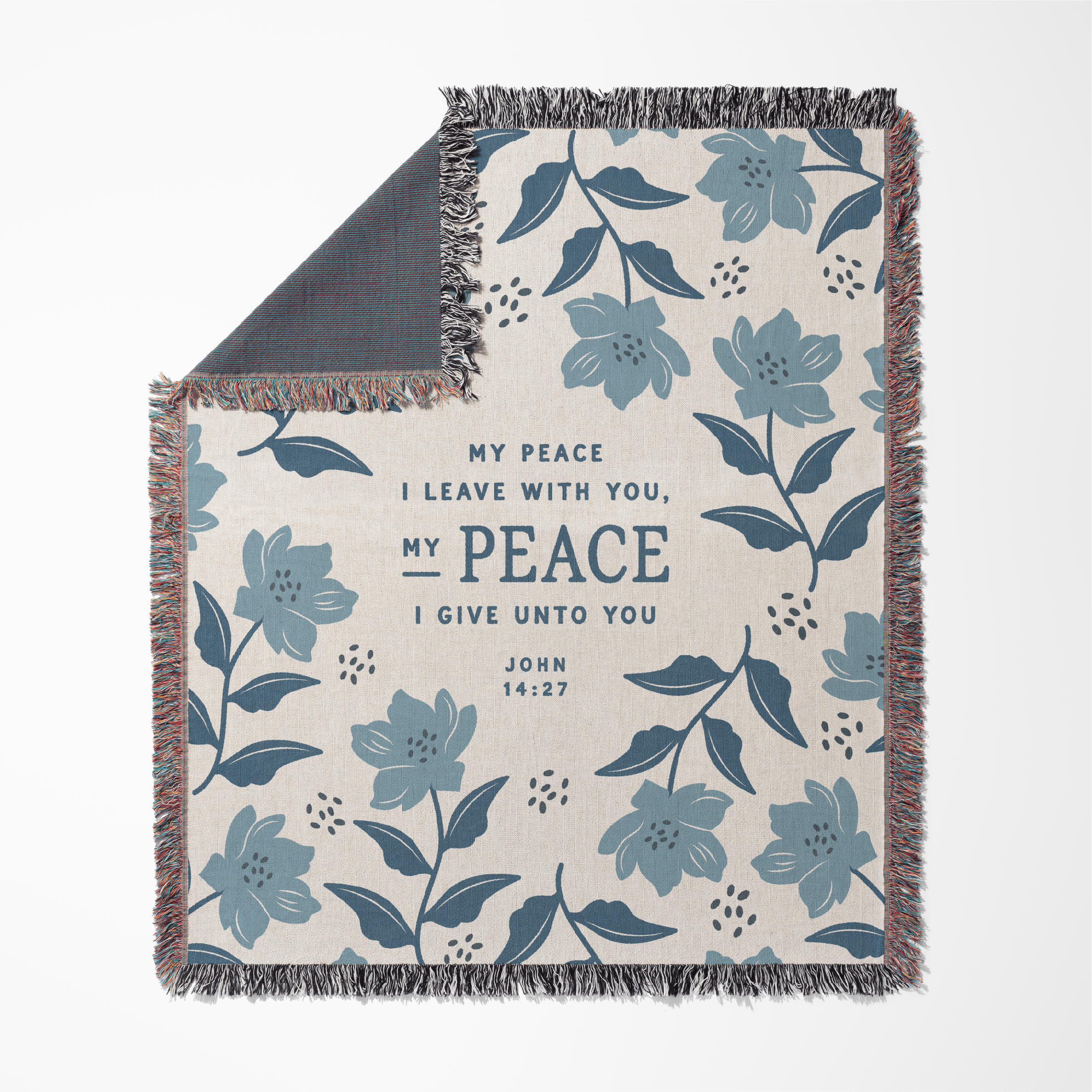 My Peace I Leave With You Woven Blanket – John 14:27 Christian Throw