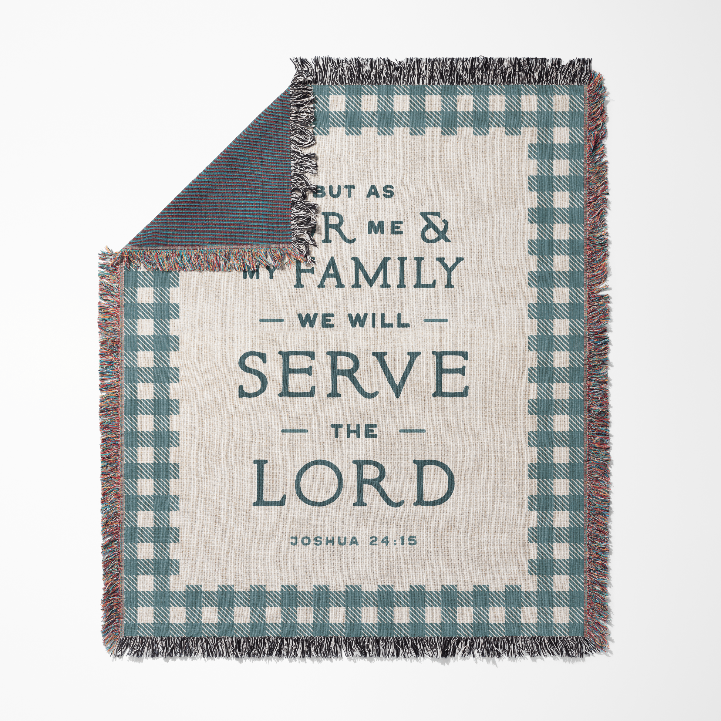 As For Me & My Family We Will Serve the Lord Woven Blanket – Joshua 24:15