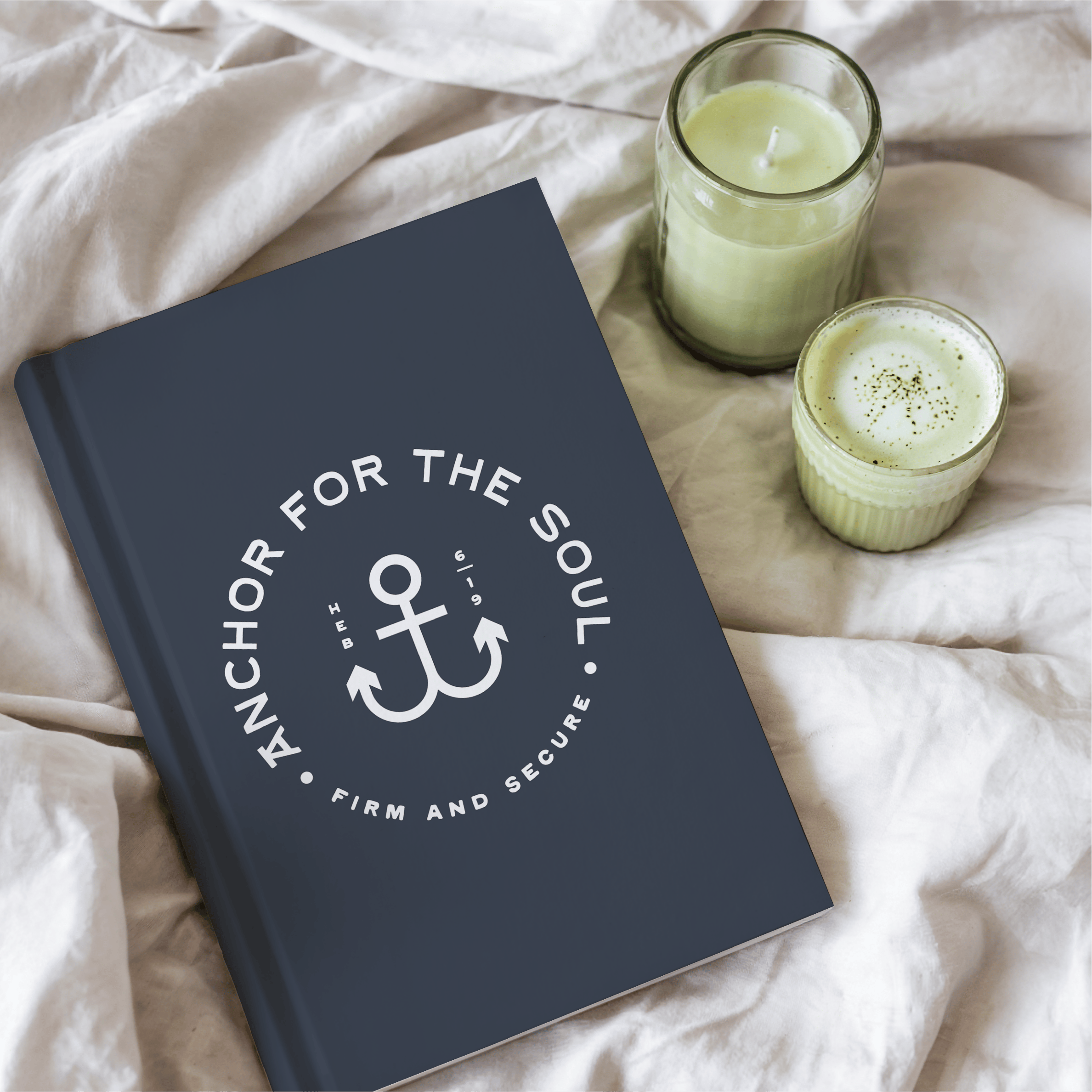 Anchor for the Soul next to coffee