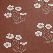 Floral pattern with white flowers on a brown background